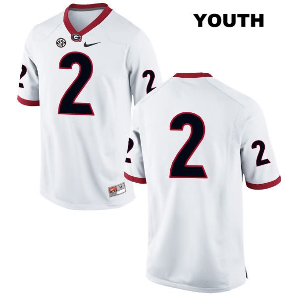 Georgia Bulldogs Youth Richard LeCounte #2 NCAA No Name Authentic White Nike Stitched College Football Jersey PTD6556SX